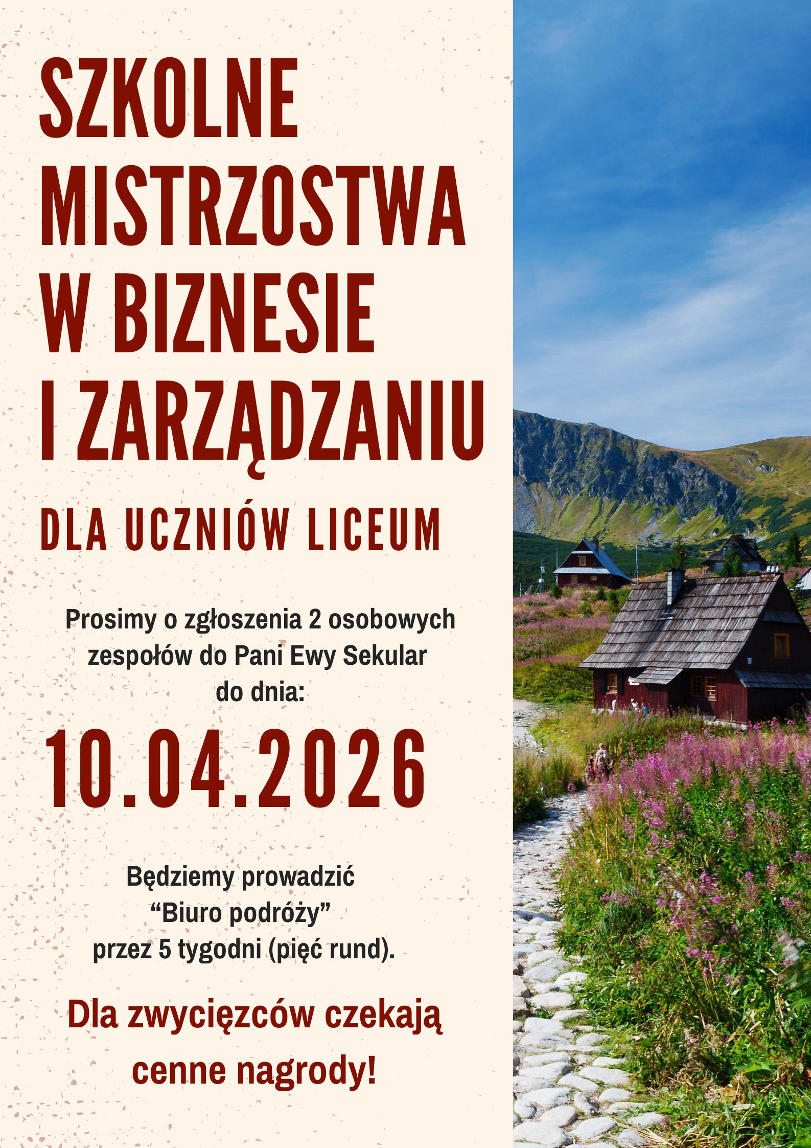 Szkolne Mistrzostwa w&nbsp;biznesie i&nbsp;zarządzaniu